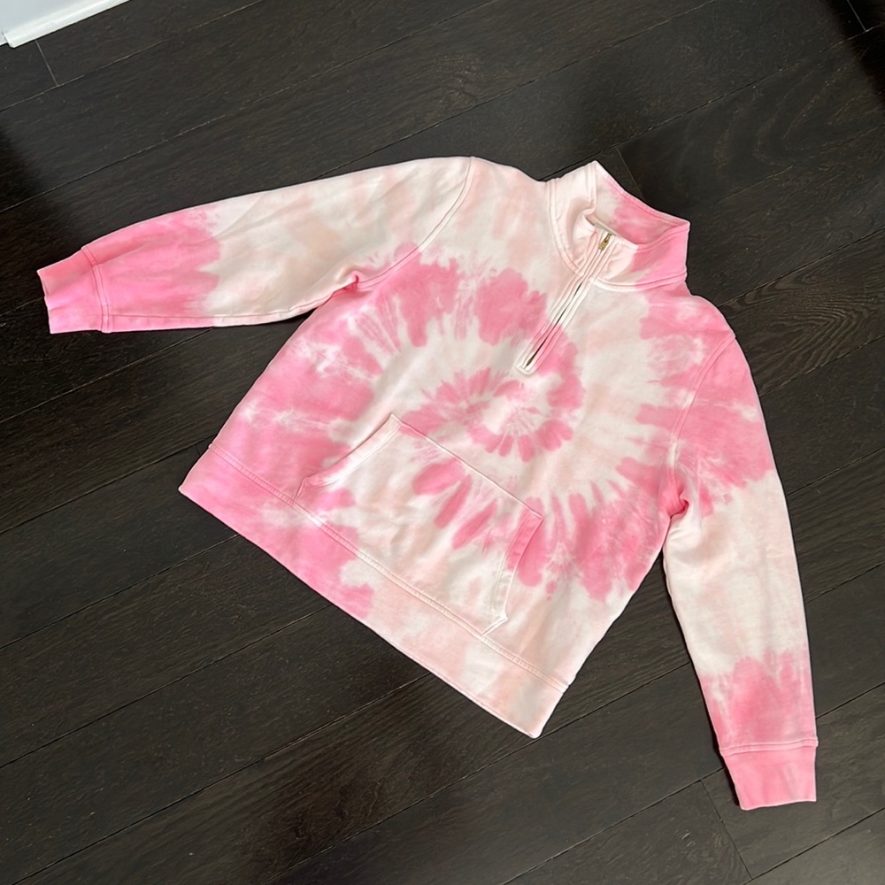J.crew tie dye jogger and 1/4 zip pull over.